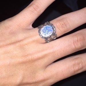 Blue opal ring